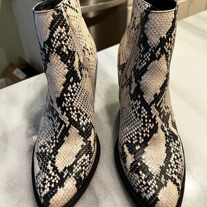 Madden Girl Snakeskin Pattern Ankle Boots